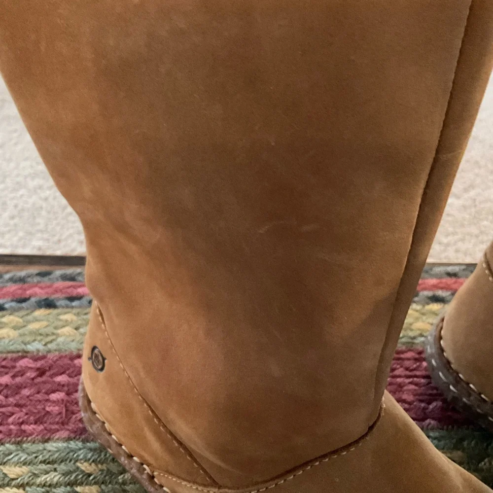 Born Suede Leather Tan Mid-Calf Women’s Boots, Sz 9 - Picture 12 of 14